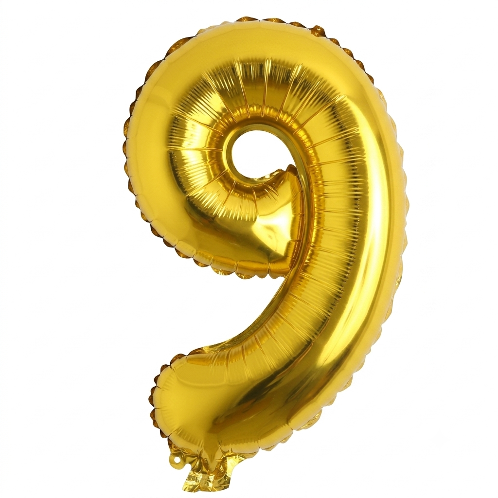 Foil number Balloons Party Decoration 16 inches (Golden)
