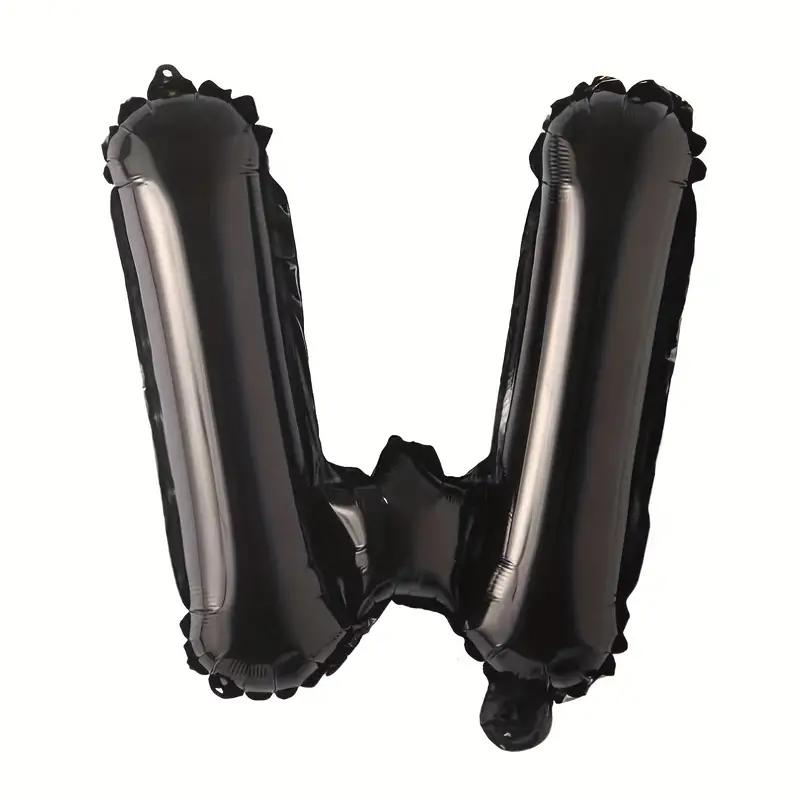 Customized alphabet foil balloons in Black color