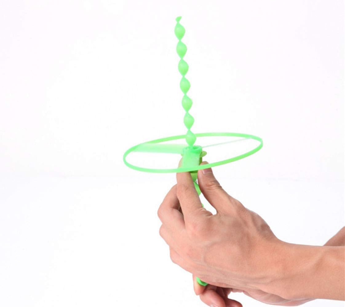 lying Disc Launcher Toy Set – Hand Spin Propeller Toy for Kids (Pack of 6)