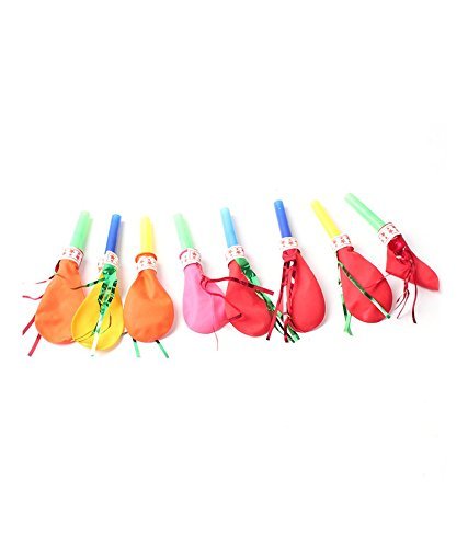 Balloon Blow Whistle Set – Fun Party Blowers with Balloons (Pack of 15)