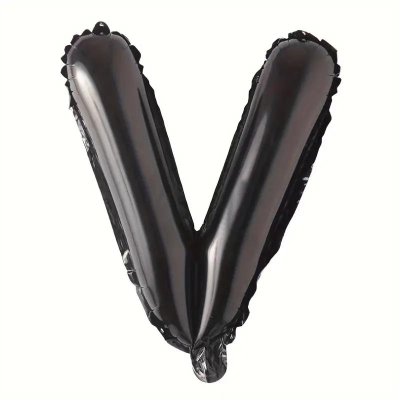 Customized alphabet foil balloons in Black color