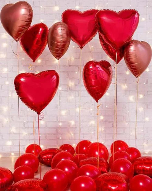 Romantic Red Balloon Decoration Kit – Set of 33 Pcs