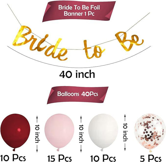 Bride To Be Decoration Kit - Set of 41 Pcs