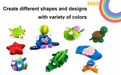 Colorful Clay Dough Set for Kids – 12 Colors with different Colors