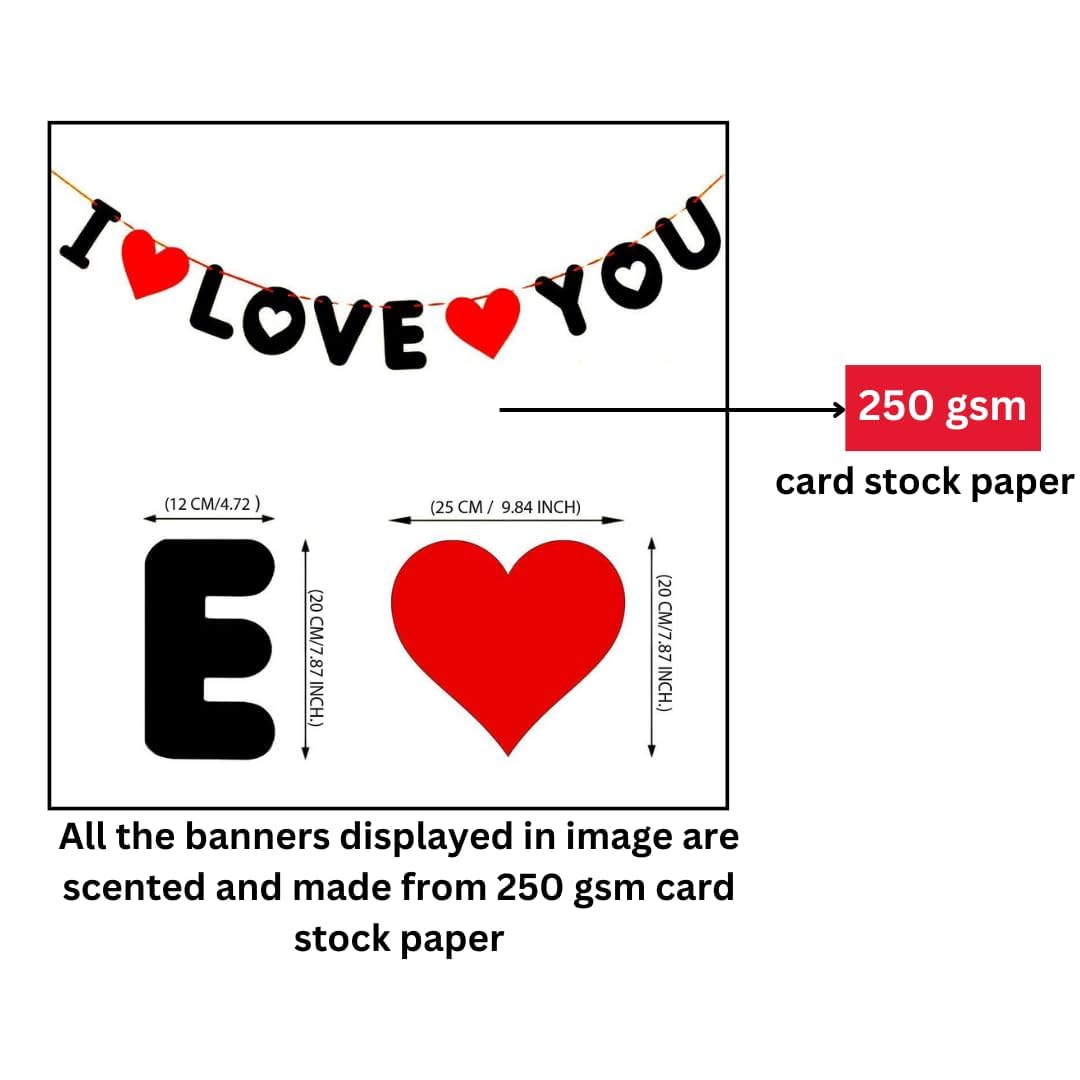 I Love You Banner Decoration Kit - Set of 14 Pcs