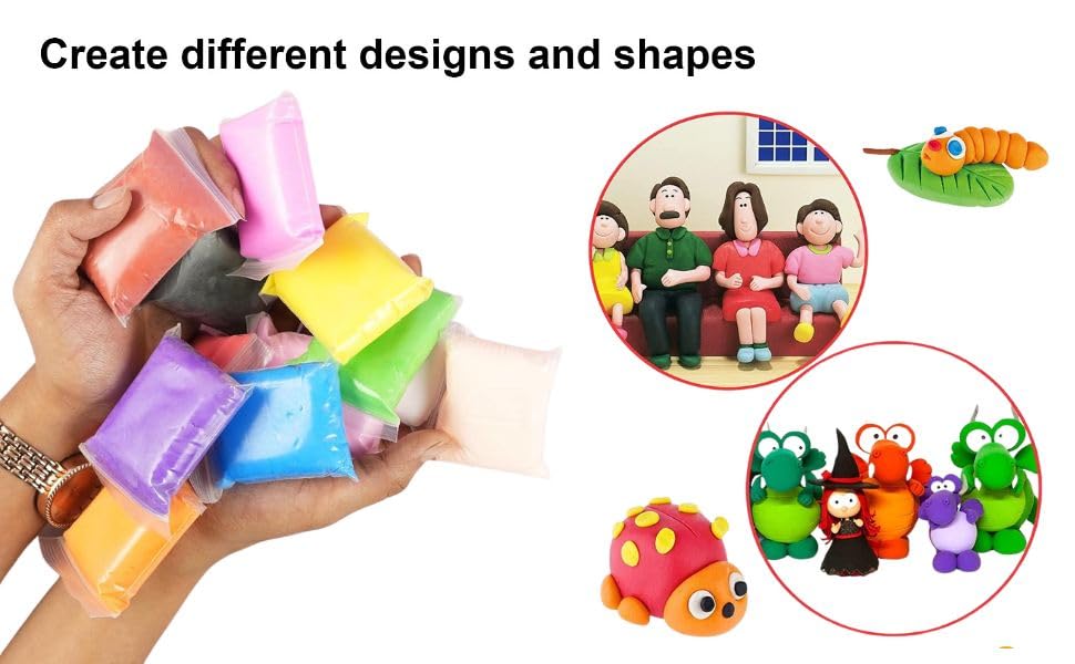 Colorful Clay Dough Set for Kids – 12 Colors with different Colors