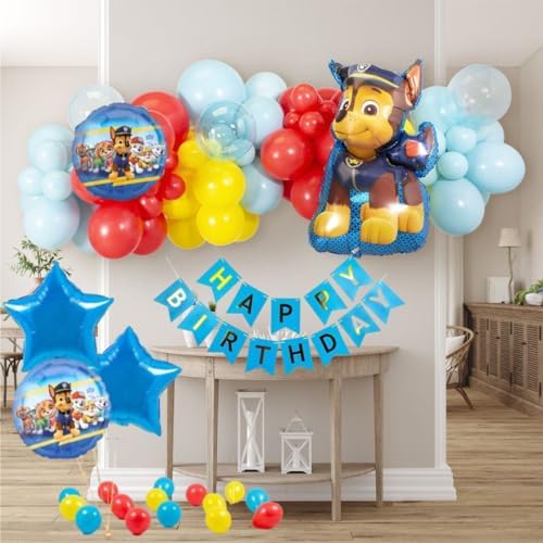 Party Town Power Patrol Chase 48-Piece Balloon Pack with 32-inch Foil Balloon