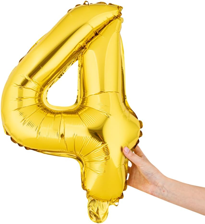 1 Pack of foil number Balloons Party Decoration (Golden)