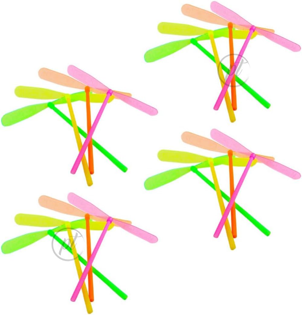Flying Bamboo Copter Toy – Colorful Hand Launch Helicopter for Kids (Pack of 12)