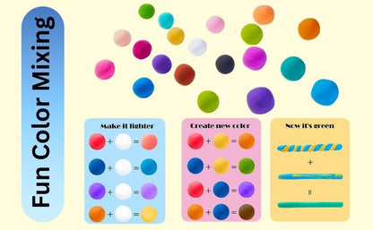 Colorful Clay Dough Set for Kids – 12 Colors with different Colors