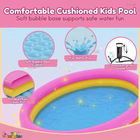 45 x 10 inches Round Inflatable Baby Pool – Sunset Glow 3 Ring