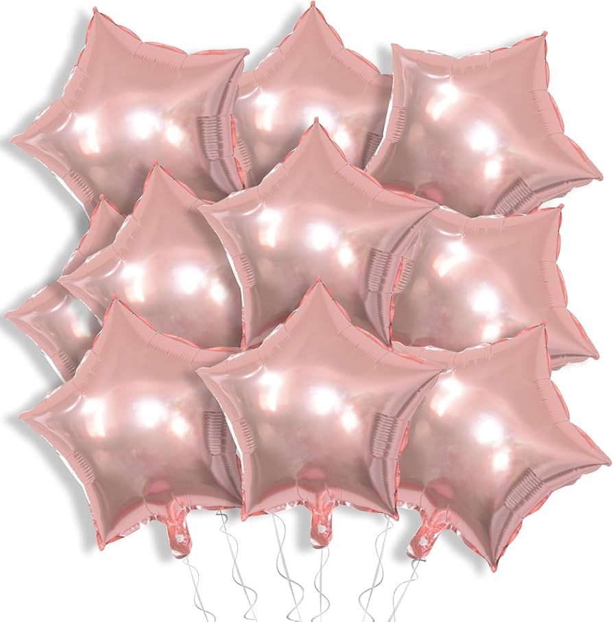 10 Pcs  Star Shaped Mylar Helium Foil Metallic Balloon