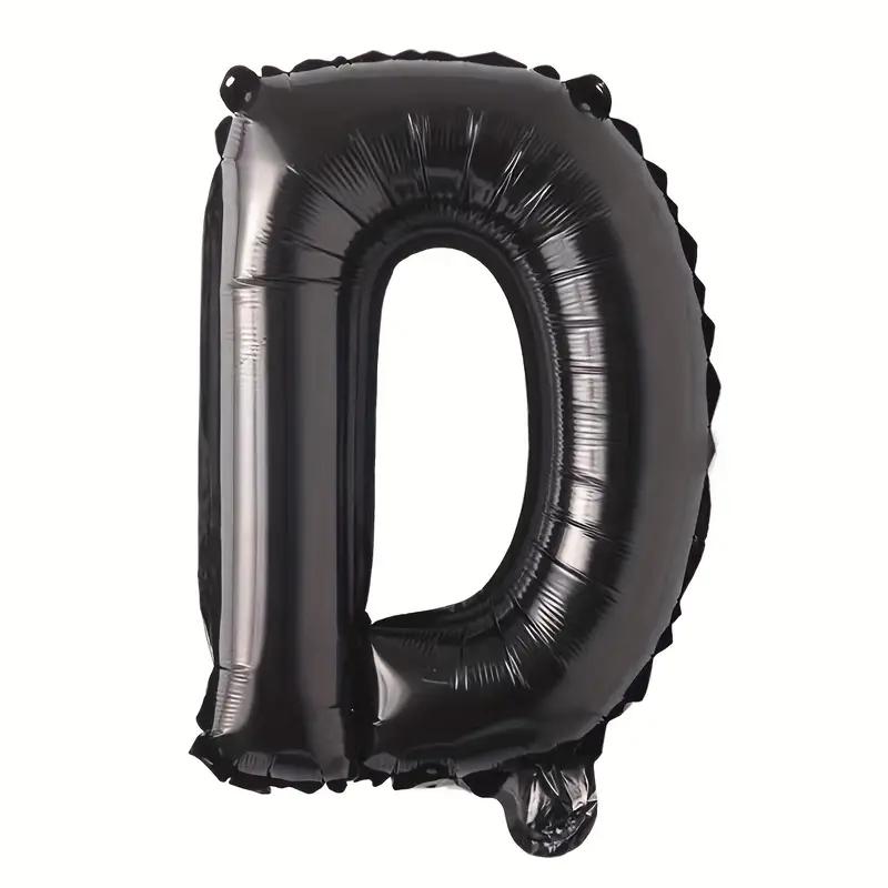 Customized alphabet foil balloons in Black color