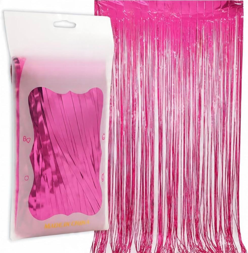 Foil Fringe Curtain Backdrop for Party Decoration - 1 Pc