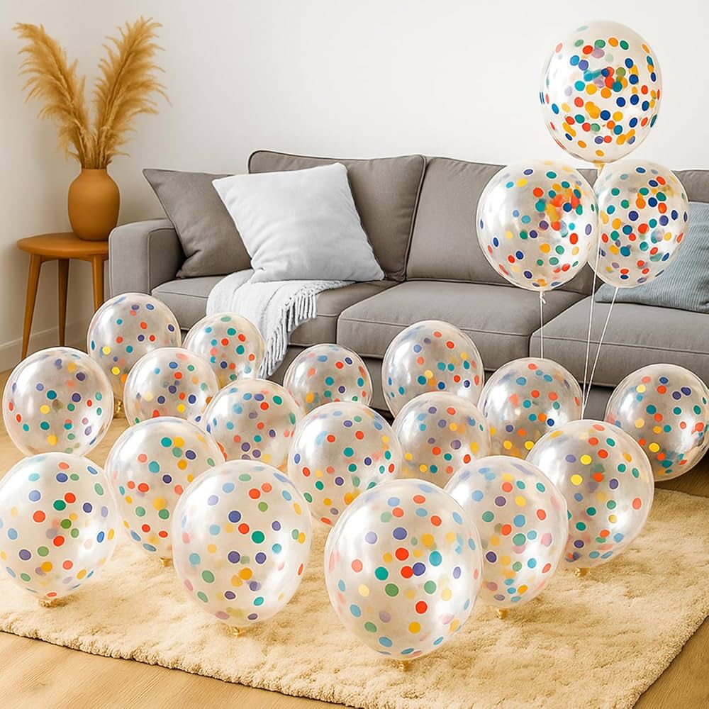 (Pack Of 20) Transparent Balloons Anniversary, Birthday, Baby Shower, Valentine Day Party Decoration