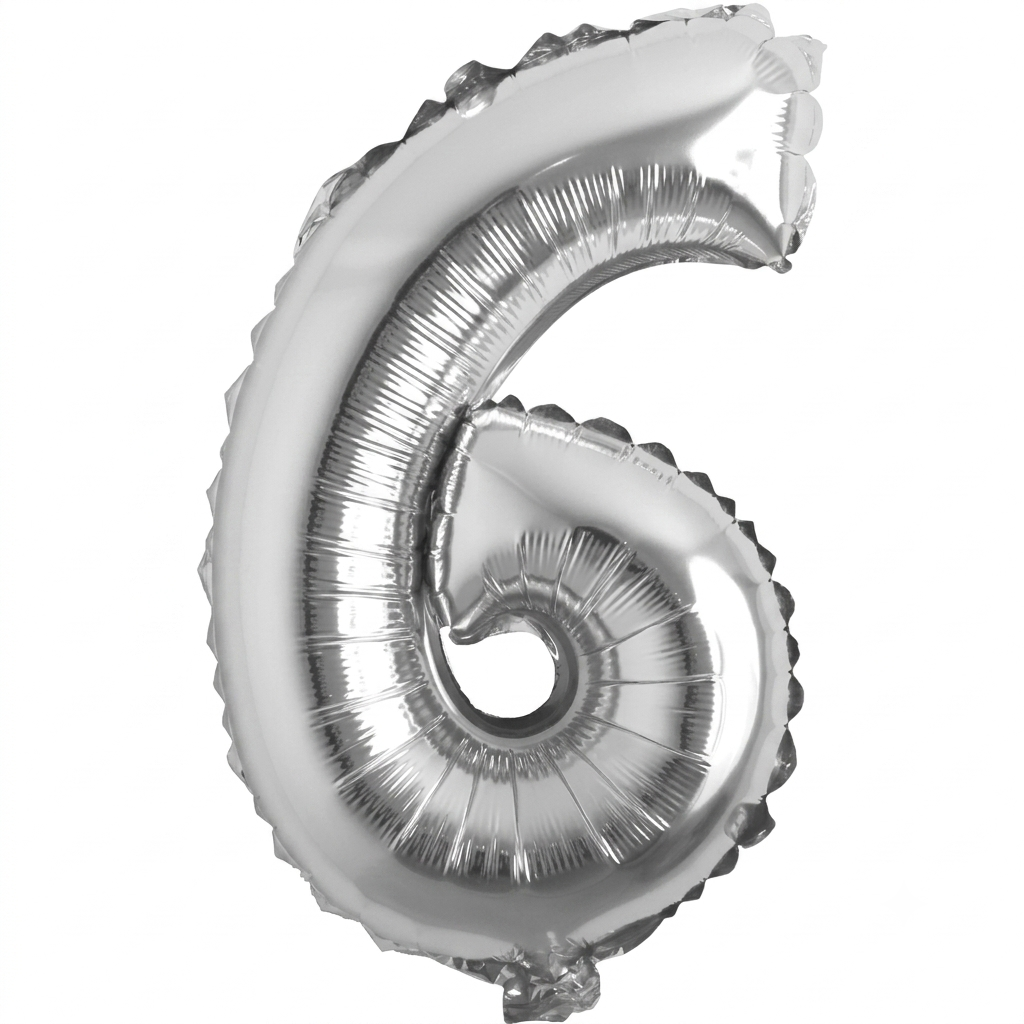 Foil number Balloons Party Decoration 16 inch (Silver)