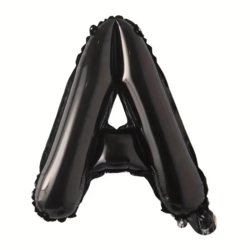 Customized alphabet foil balloons in Black color