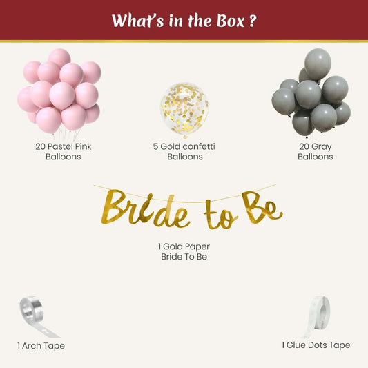 Bride to be Decoration Set Combo - Pack of 48 Pcs