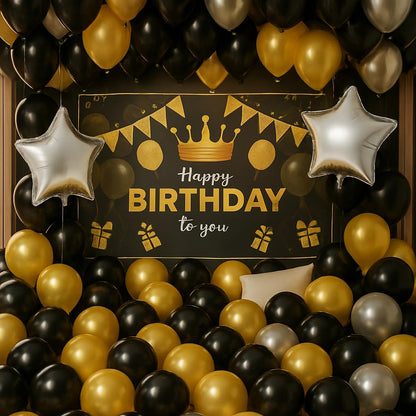 Happy Birthday Decoration Kit for boys-Set of 56 Pcs