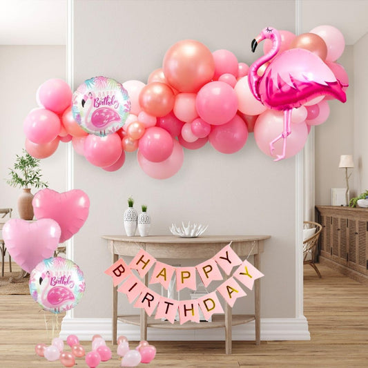 Party Town 48-Piece Flamingo Balloon Kit: Tropical Pink Pastel Arch Decorations