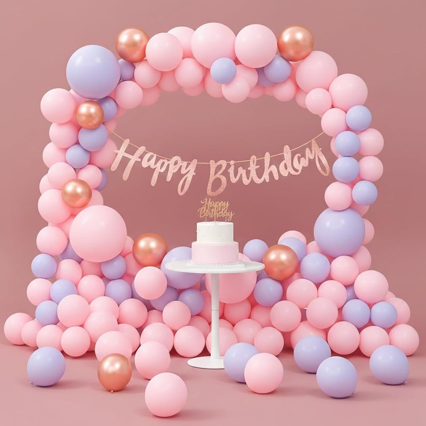 Happy Birthday Decoration Kit for Girls - Set of 70 Pcs