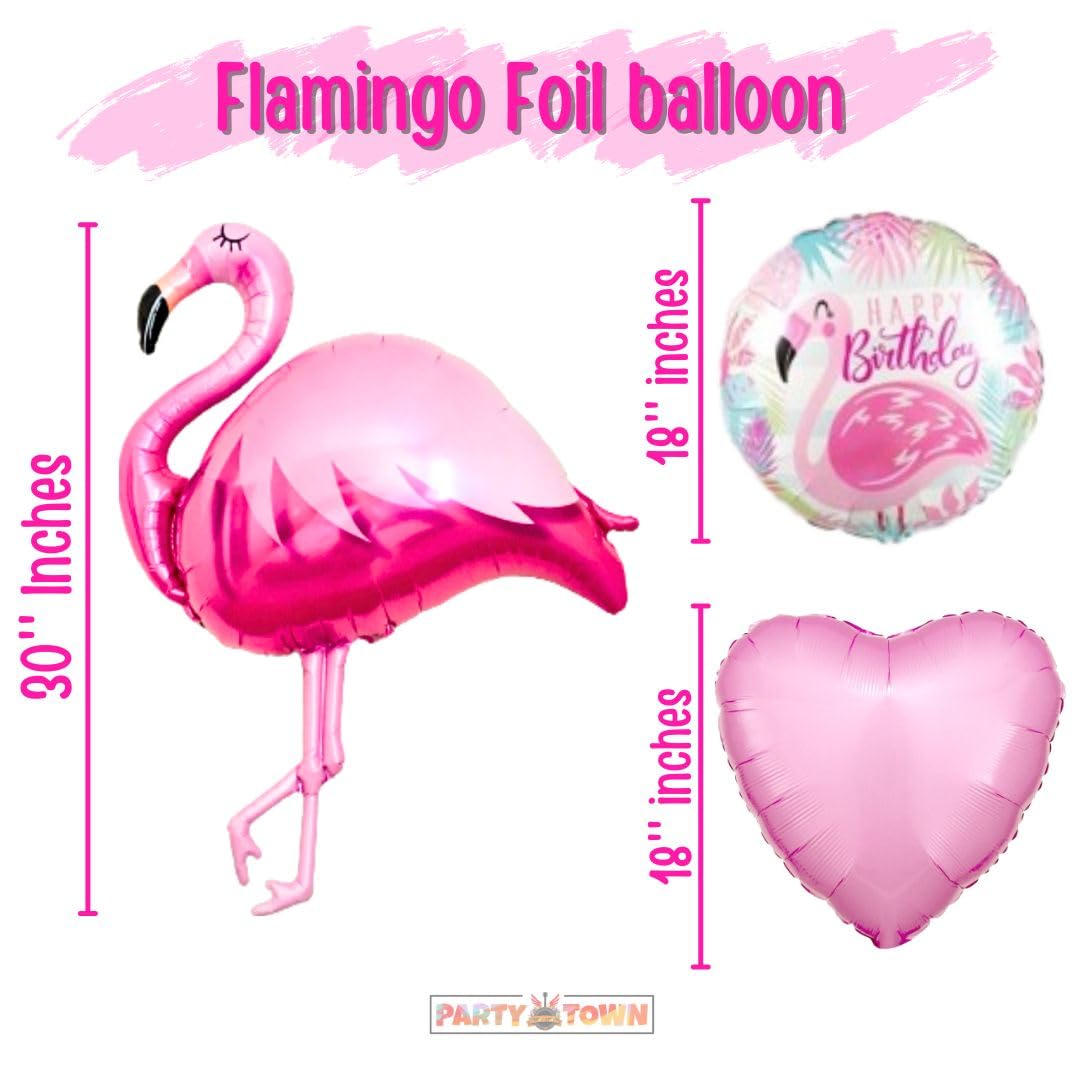 Party Town 48-Piece Flamingo Balloon Kit: Tropical Pink Pastel Arch Decorations