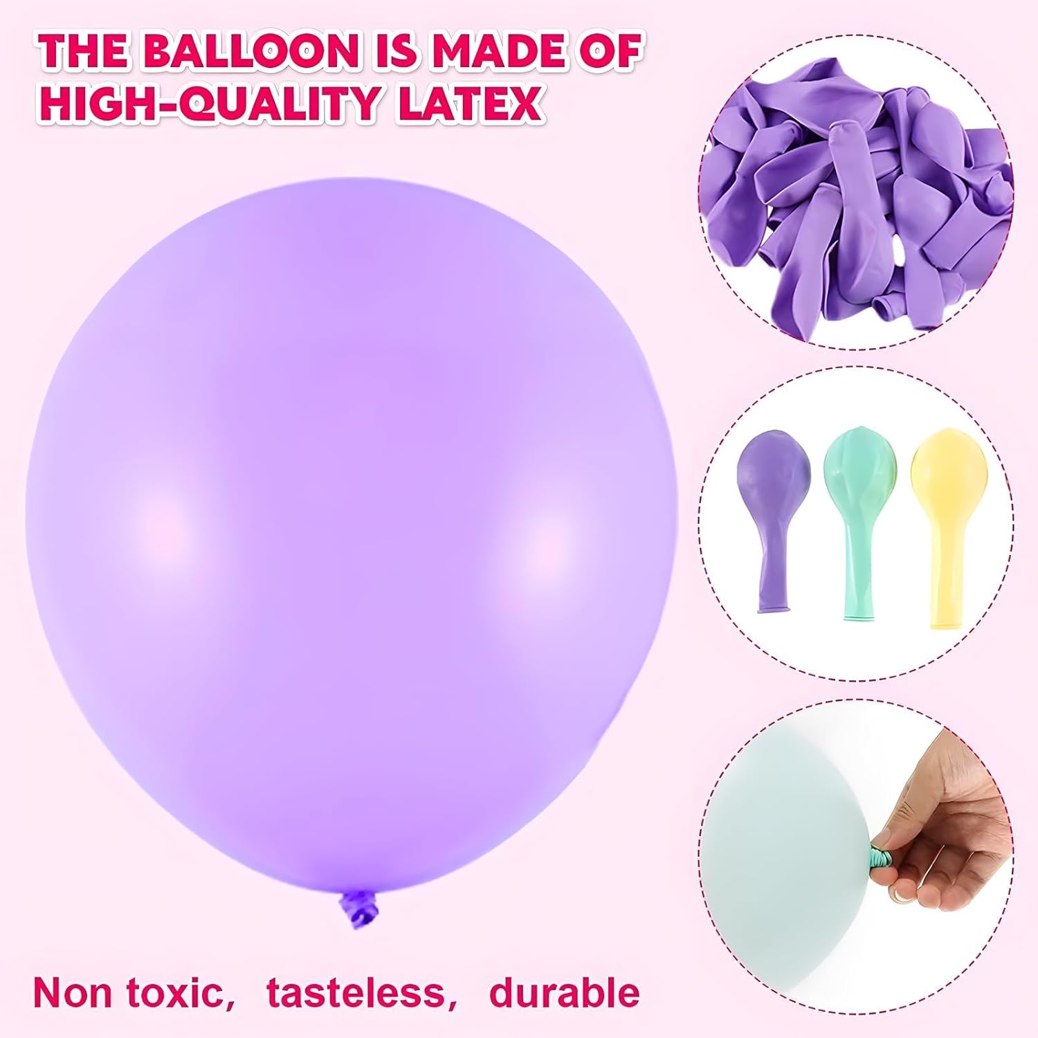 136-Piece Daisy Pastel Rainbow Balloon Arch Kit for Parties & Weddings