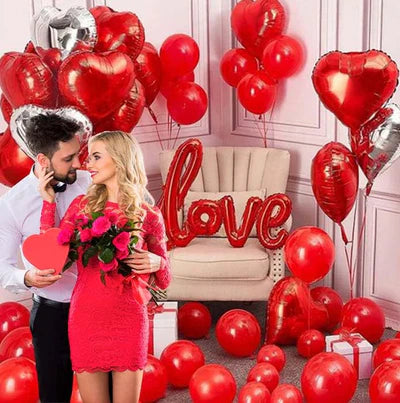 Romantic Love Balloon Decoration Kit – Set of 33 Pcs