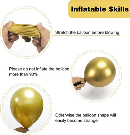 Green & Gold Balloon Garland Arch Kit –Set of 48 Pcs