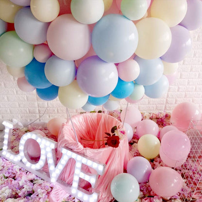 Pastel Latex Balloons 10 Inches (Pack of 50) Multi and single color
