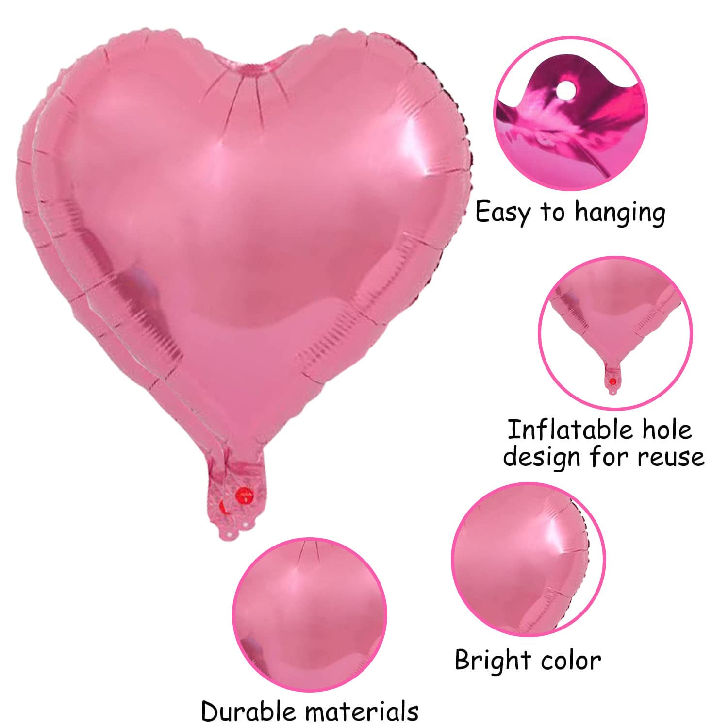 Delightful Pink Baby Shower Decoration Set - 5 Foil Balloons Welcome Baby