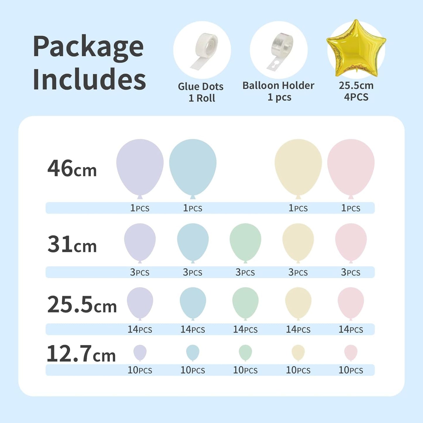 Vibrant Pink Blue Gold Latex Balloon Arch Kit for Gender Reveal