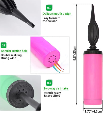 Balloon Pump Hand Held, Double-Way Air Intake Portable Manual Pump