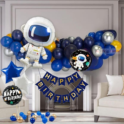 Party Town 48-Piece Astronaut Space Balloon Pack, Helium Supported, 32-inch Foil