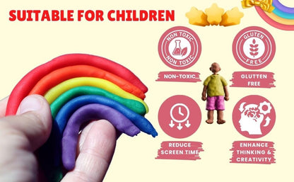 Colorful Clay Dough Set for Kids – 12 Colors with different Colors