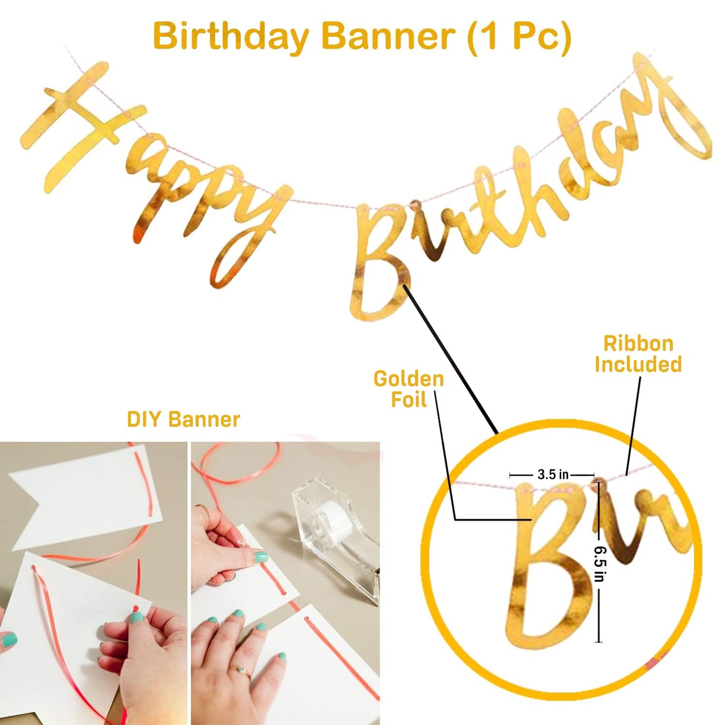 Happy Birthday Decoration Kit for Boys - 57 Pcs Pack