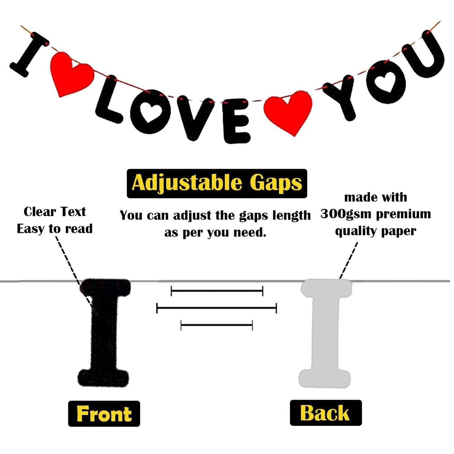 Love Theme Decoration Kit - Set Of 6 Pcs Combo