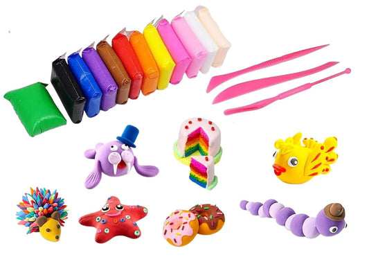 Colorful Clay Dough Set for Kids – 12 Colors with different Colors