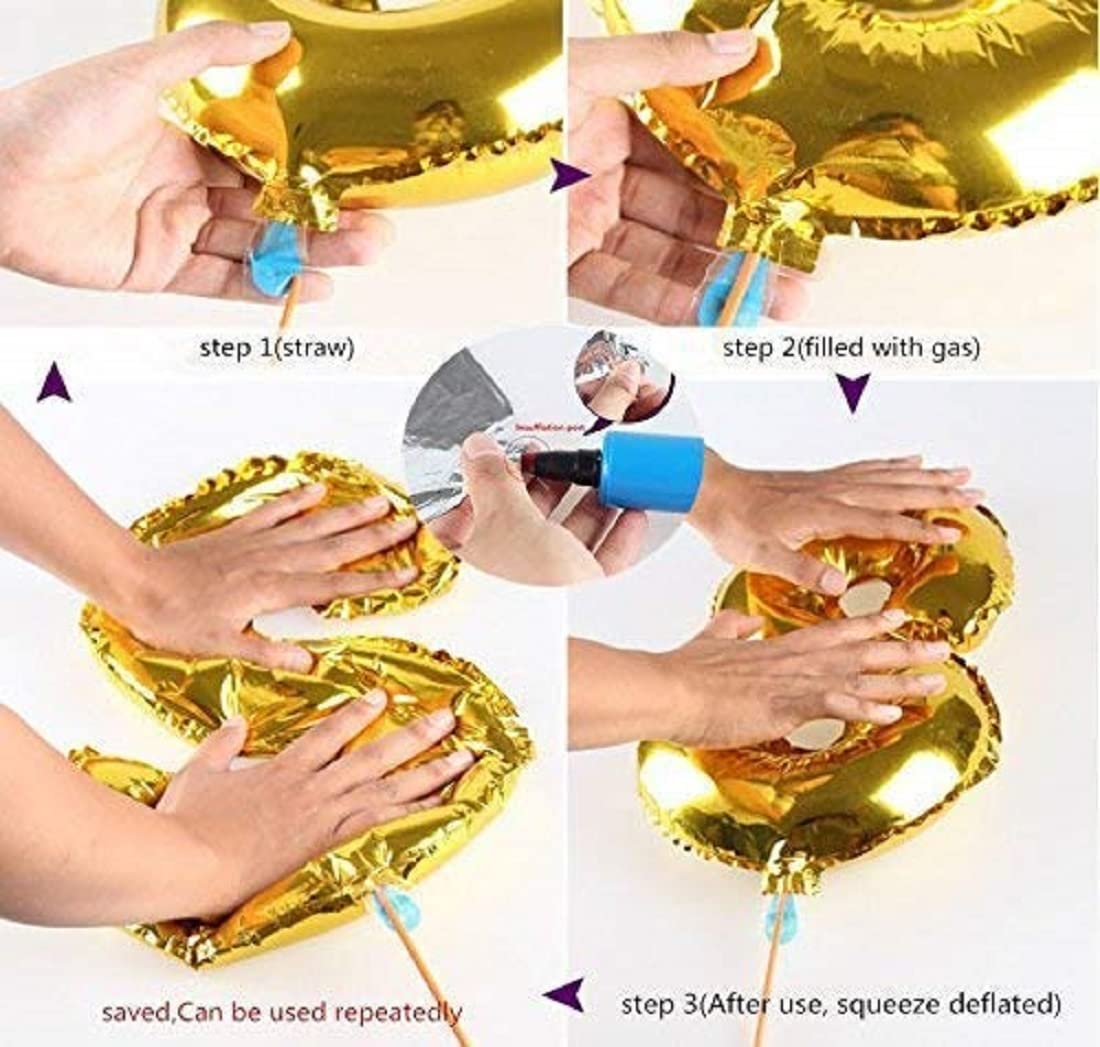 "Ramadan Mubarak" Letter Foil Balloon Decoration Kit with Moon and Star Foil Ballon 3 pcs