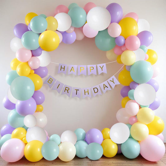 Party Propz 53-Piece Pastel Multicolor Birthday Decoration Kit for All Ages