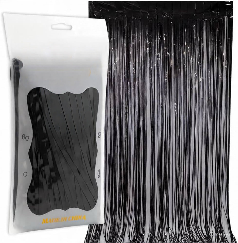 Foil Fringe Curtain Backdrop for Party Decoration - 1 Pc