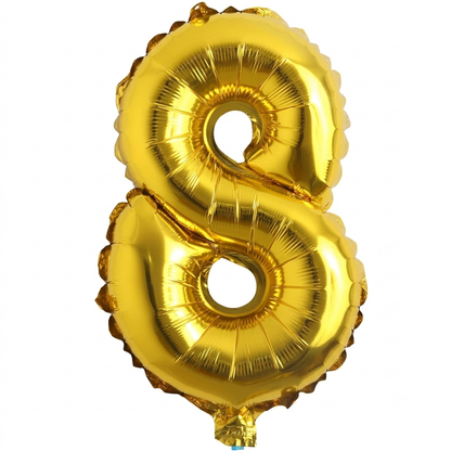 Foil number Balloons Party Decoration 16 inches (Golden)