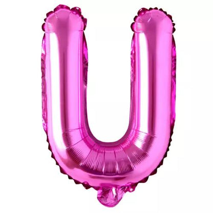 Customized alphabet foil balloons in Pink color