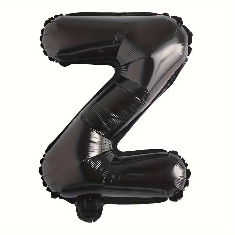 Customized alphabet foil balloons in Black color