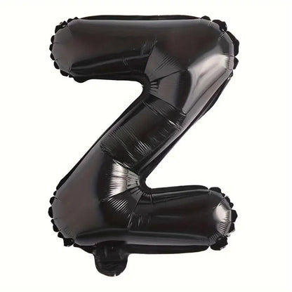 Customized alphabet foil balloons in Black color