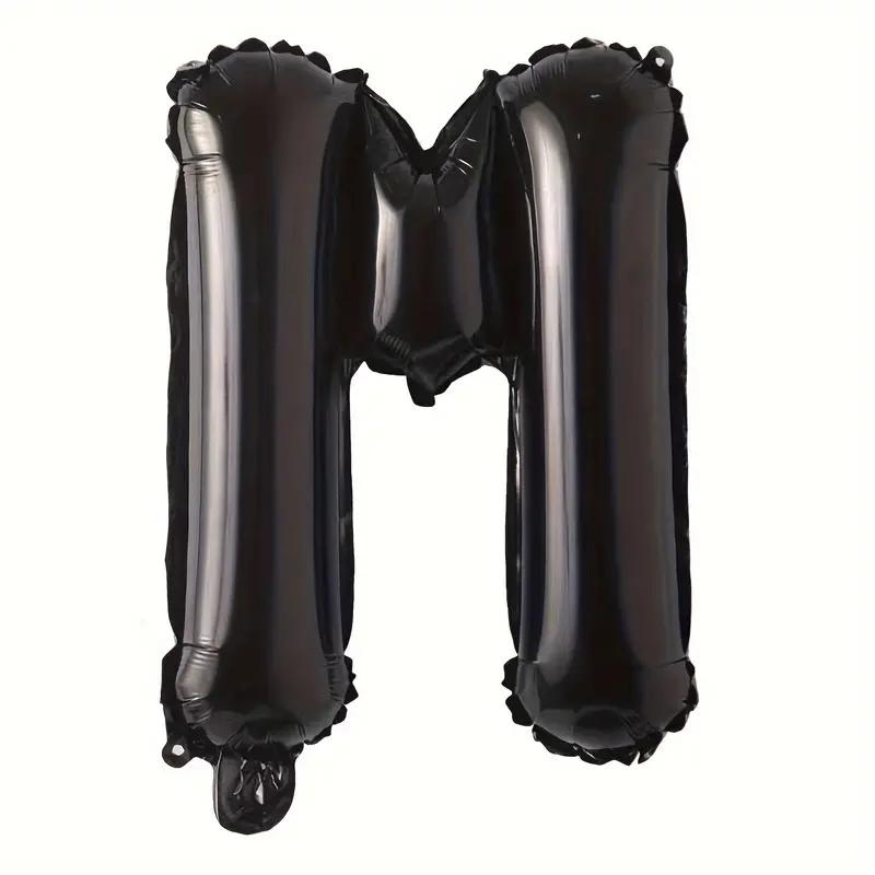 Customized alphabet foil balloons in Black color