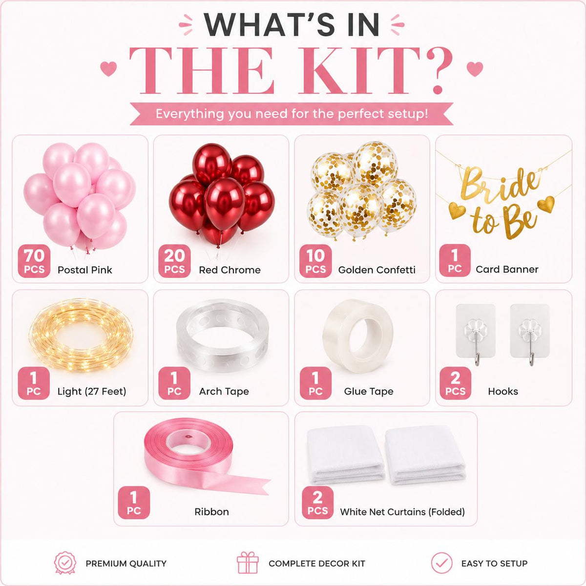 Bride to Be pinky Kit – 109 Pcs