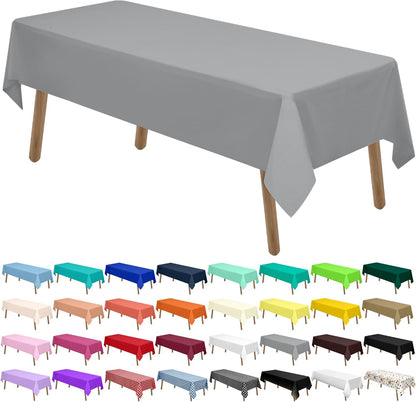 Plastic Table Cover Disposable waterproof , 54 x 108 Inch Tablecloths