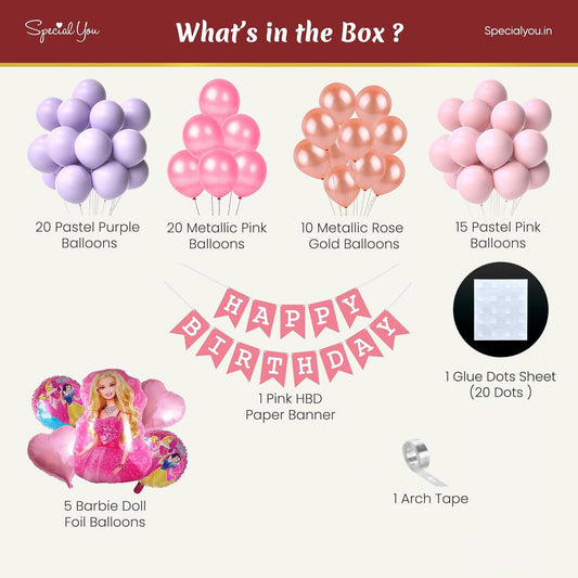 Barbie Theme Birthday Decoration Kit for Girls