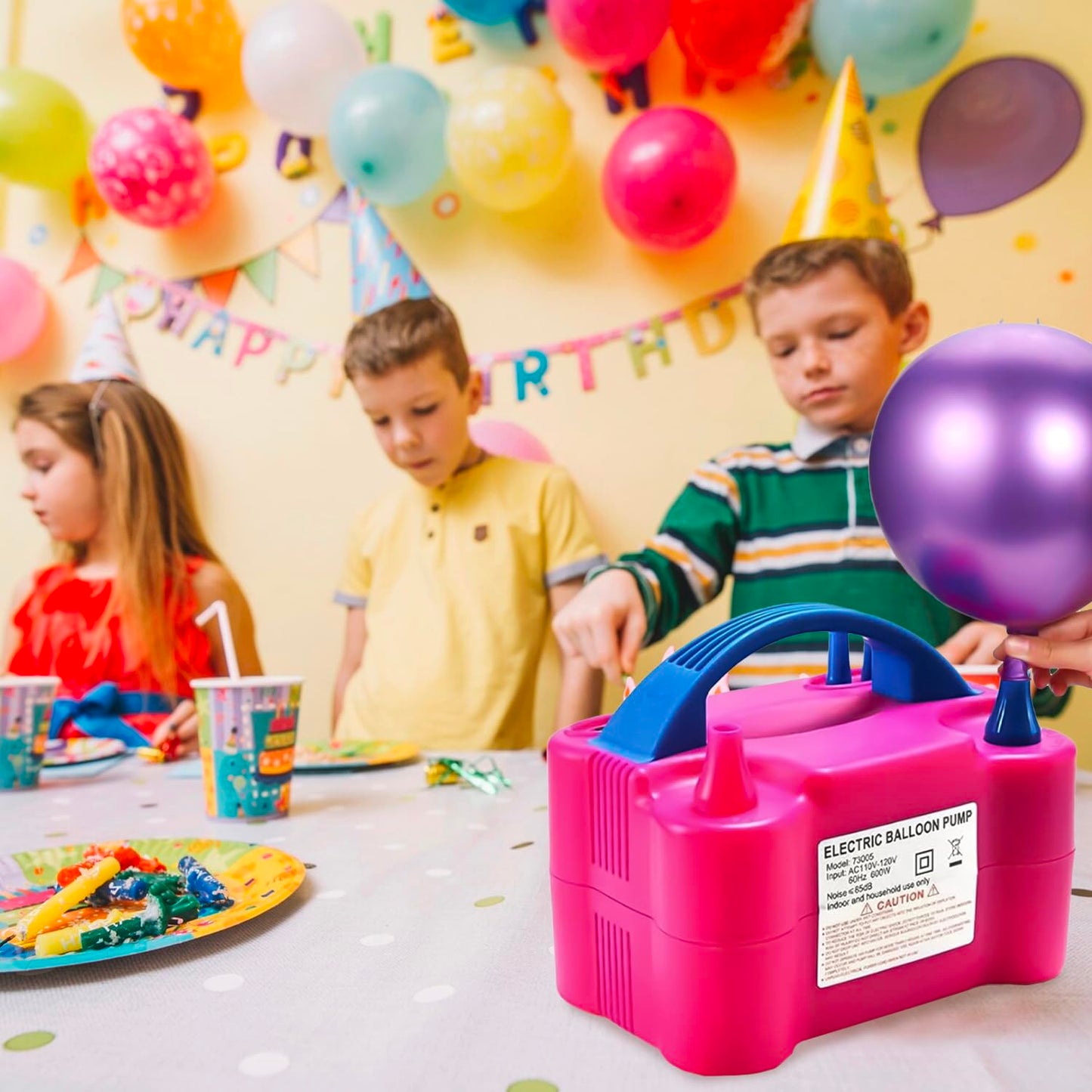 Electric Air Balloon Pump Machine Dual Nozzle 220V